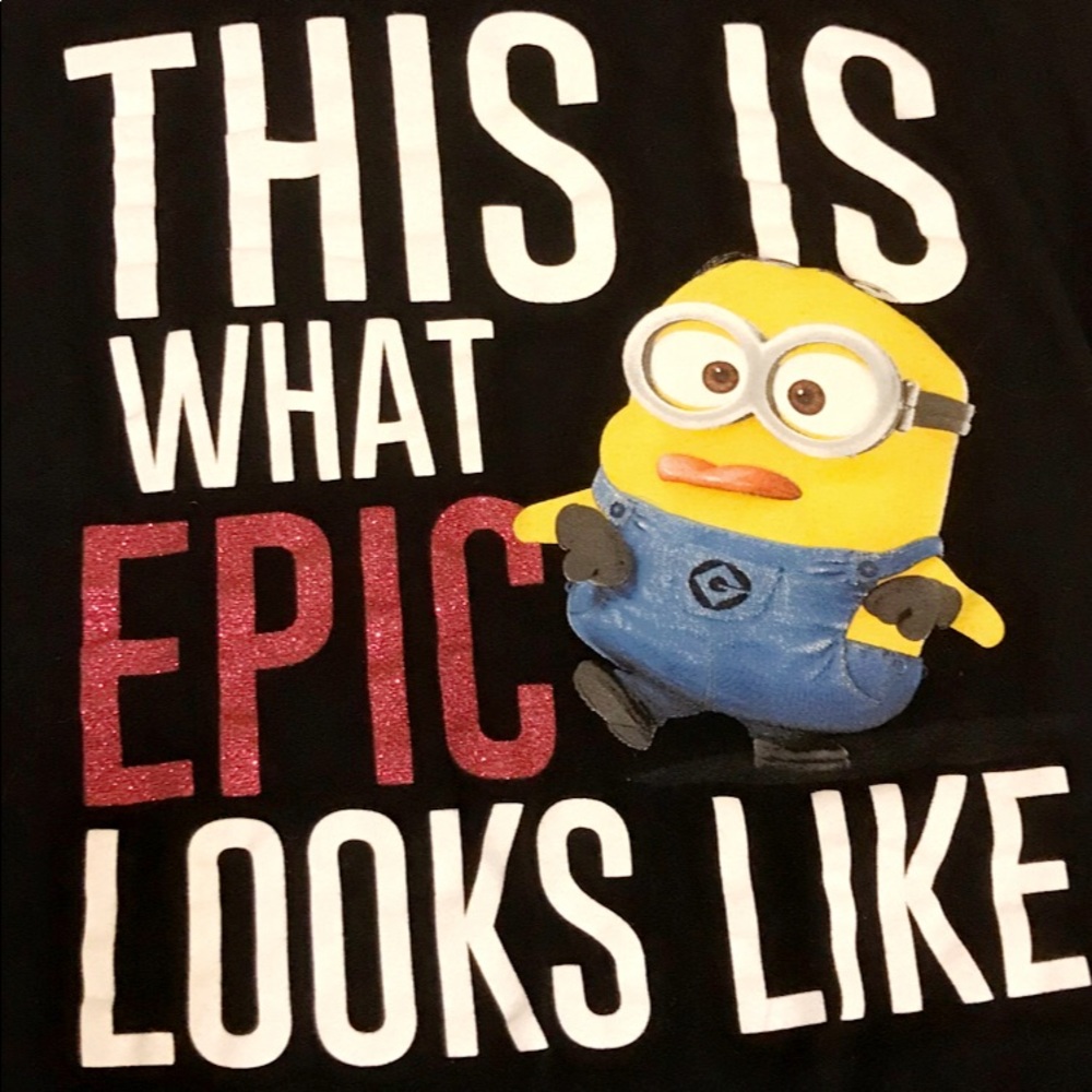 NWOT MINION EMBELLISHED CREW NECK TEE - Picture 5 of 7